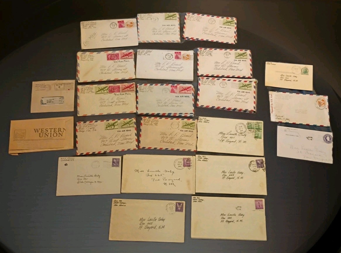 WWII Letters 1942-1948 Cpl L.R. Beach Camp Lee VA Fort Bayard & Carlsbad 