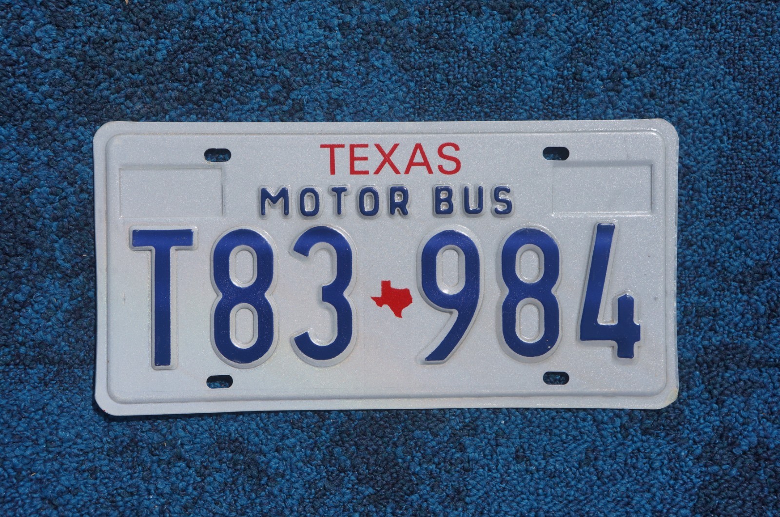 Texas MOTOR BUS License Plate - Nice Original
