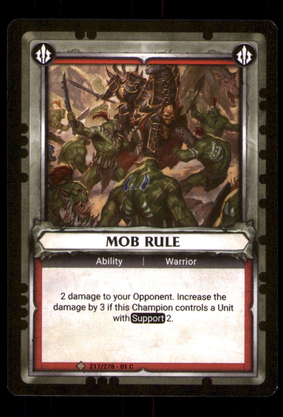 217/278 Mob Rule Common 2018 Warhammer Age Of Sigmar Champions TCG