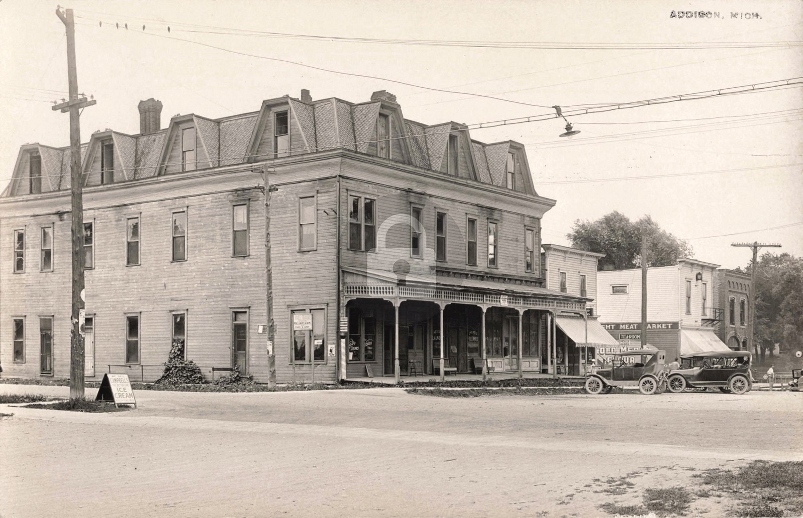 Street View Addison MI Michigan #1 RPPC Photo Postcard COPY