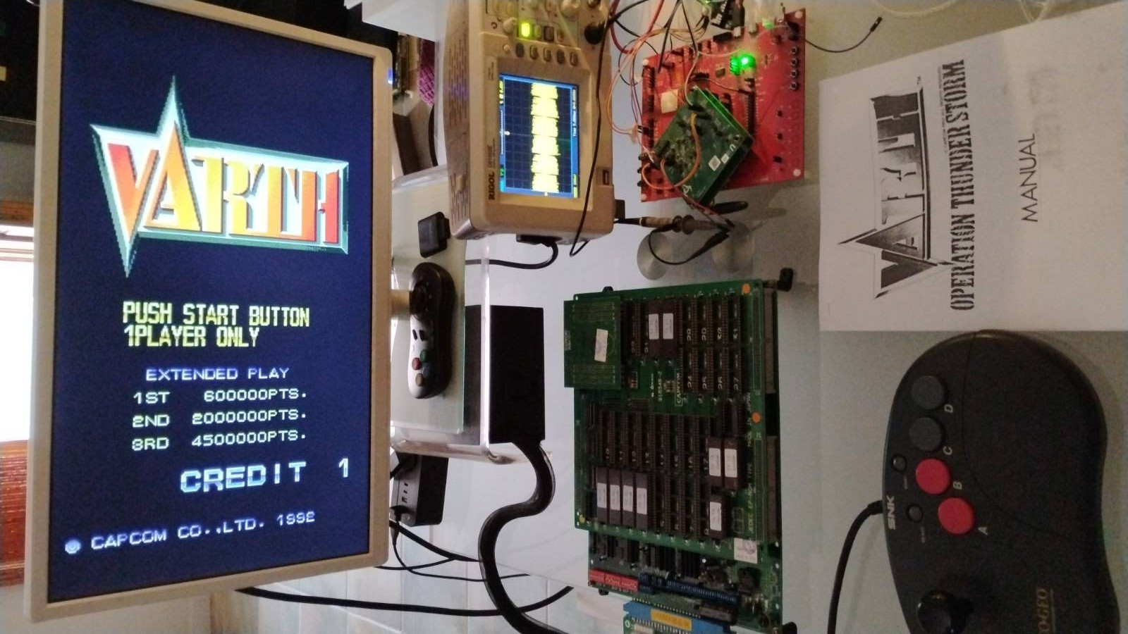 VARTH  - CPS1 JAMMA PCB - NICE & CLEAN A+B - SHMUP
