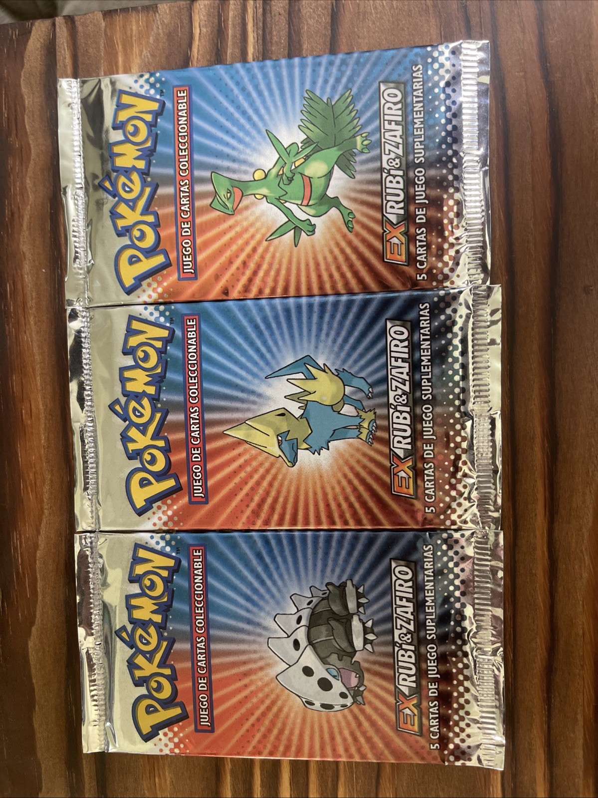 Pokémon Ruby and Sapphire Spanish Booster Packs Factory Sealed X3