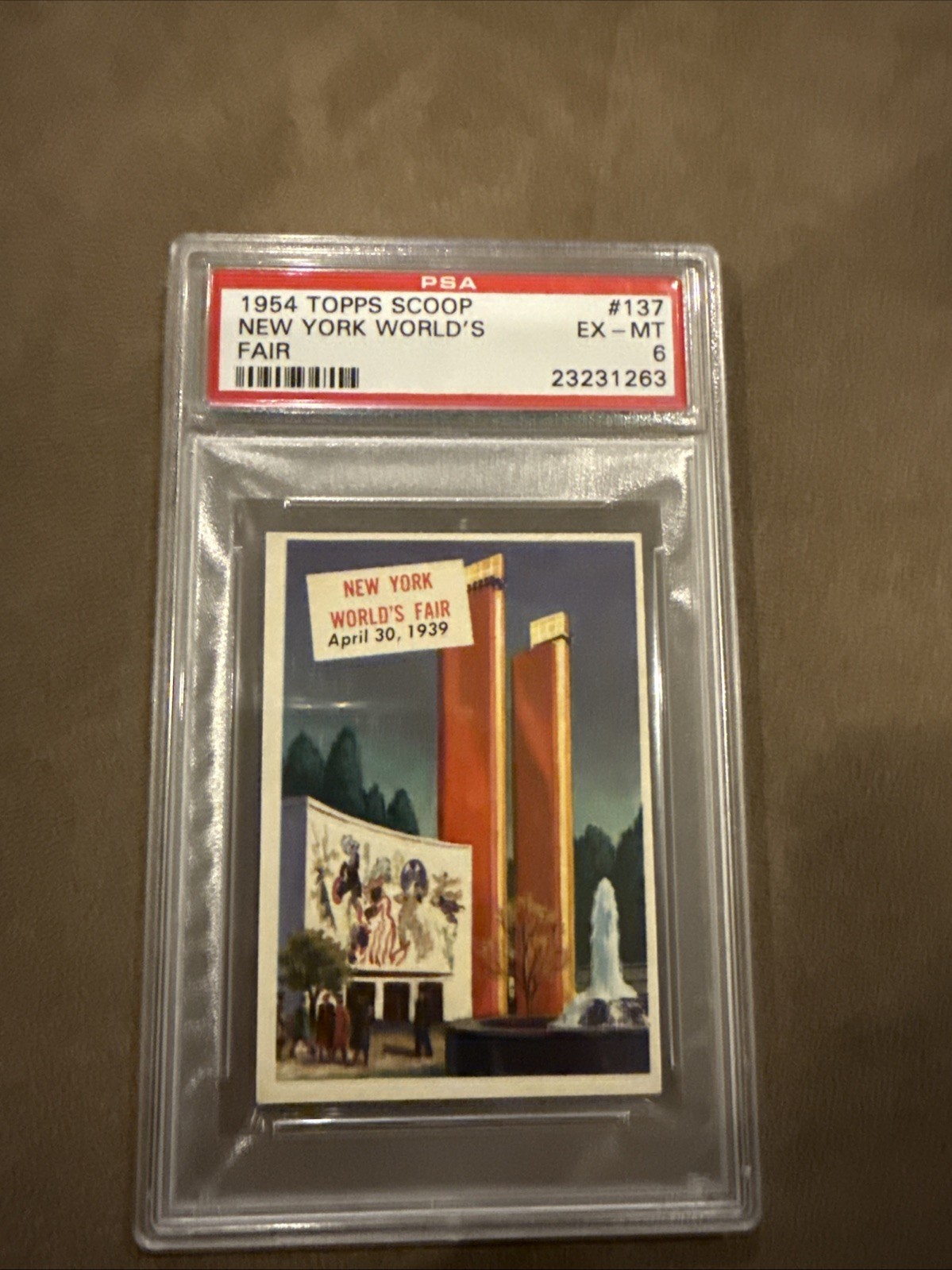 1954 Topps Scoop New York Worlds fair