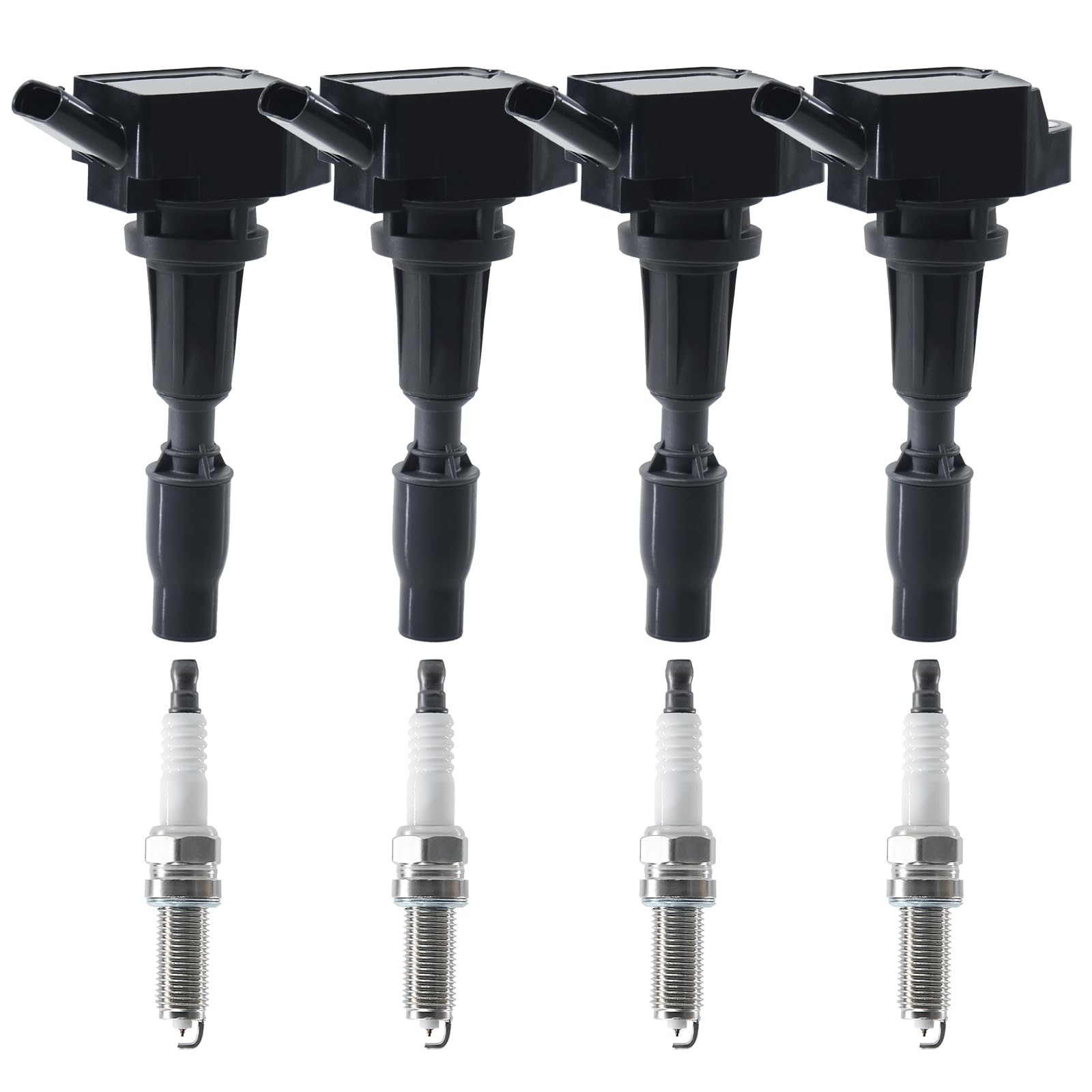 Ignition Coil Pack & Spark Plug Kit for Hyundai Kia L4 2.0L 2.4L - Fit Sonata...