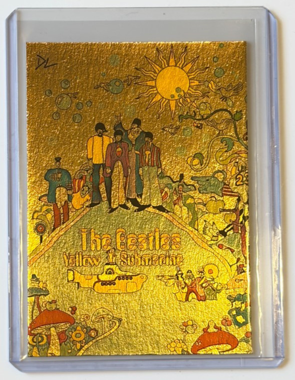 The Beatles Gold Plated Edition Artist Signed Yellow Submarine Trading Card 1/1