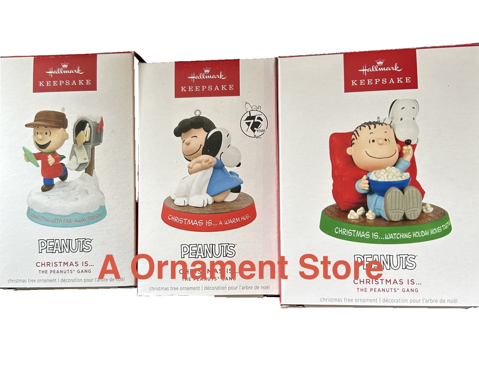 2026 2025 2024 Hallmark CHRISTMAS IS  #1  #2 #3 Series Peanuts Gang Ornament