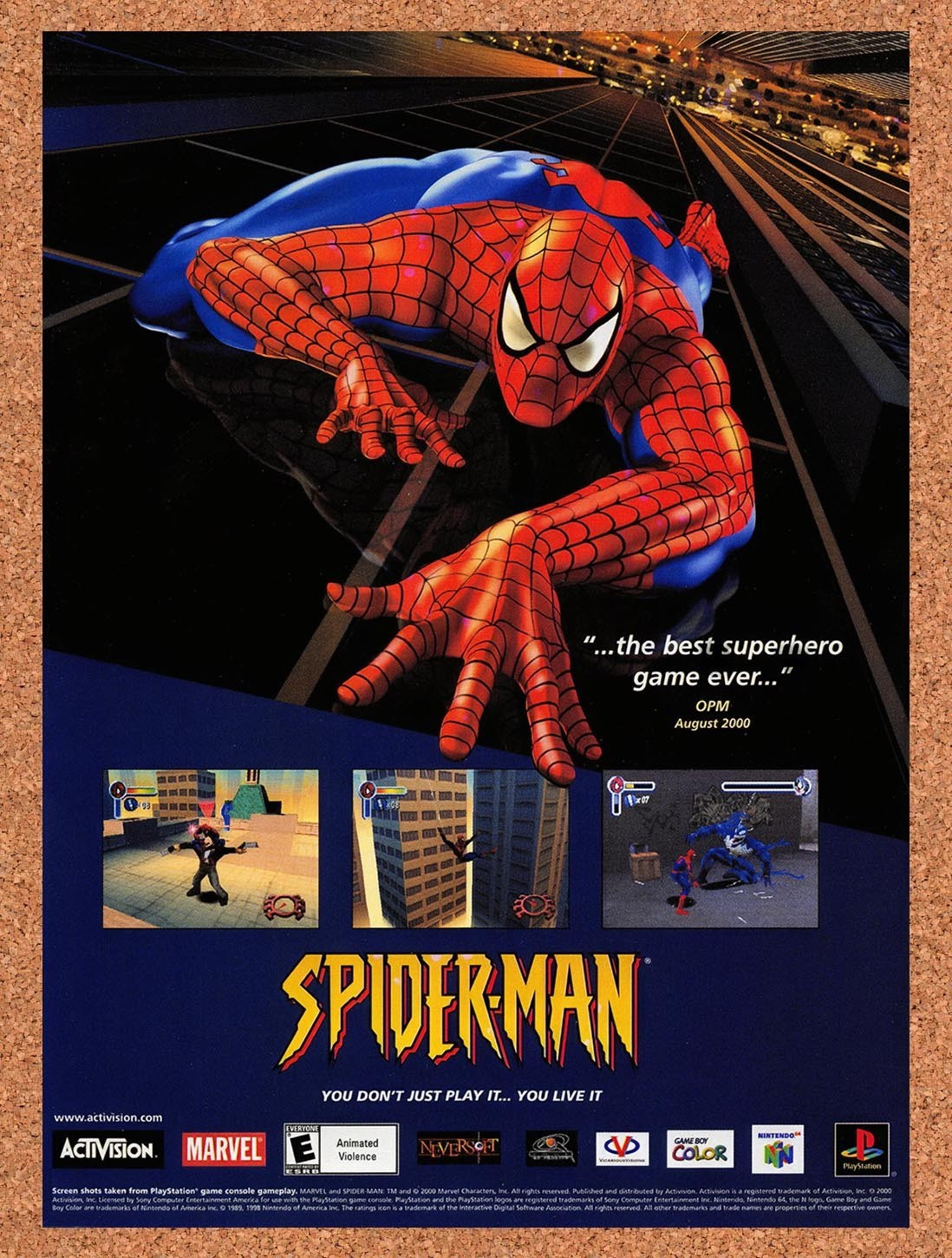 2001 Spider-Man PS2 Original Advertisement / Retro Promo v1