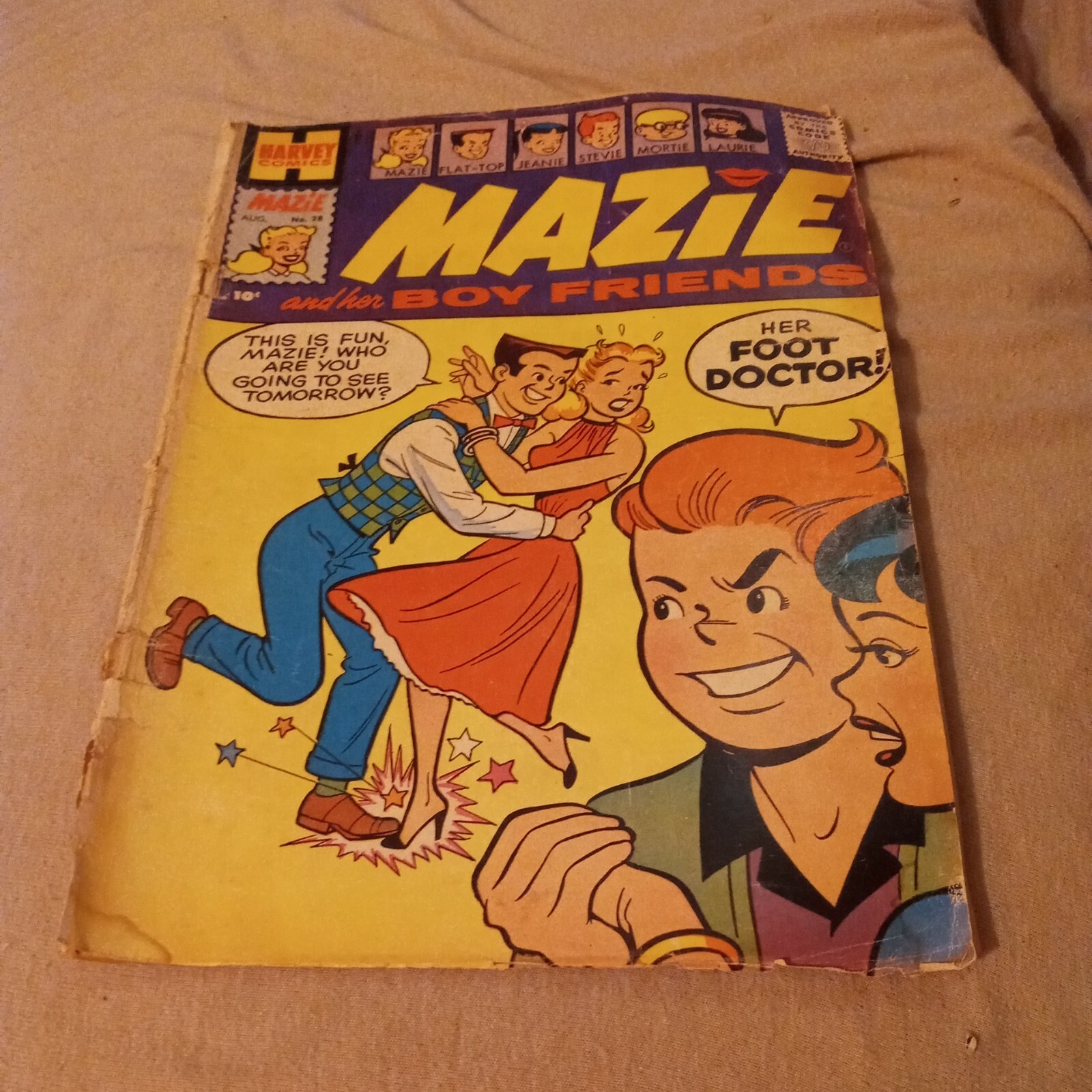 Mazie and her Boyfriends 28 Aug 1958 Harvey Comics SCARCE FINAL ISSUE silver age