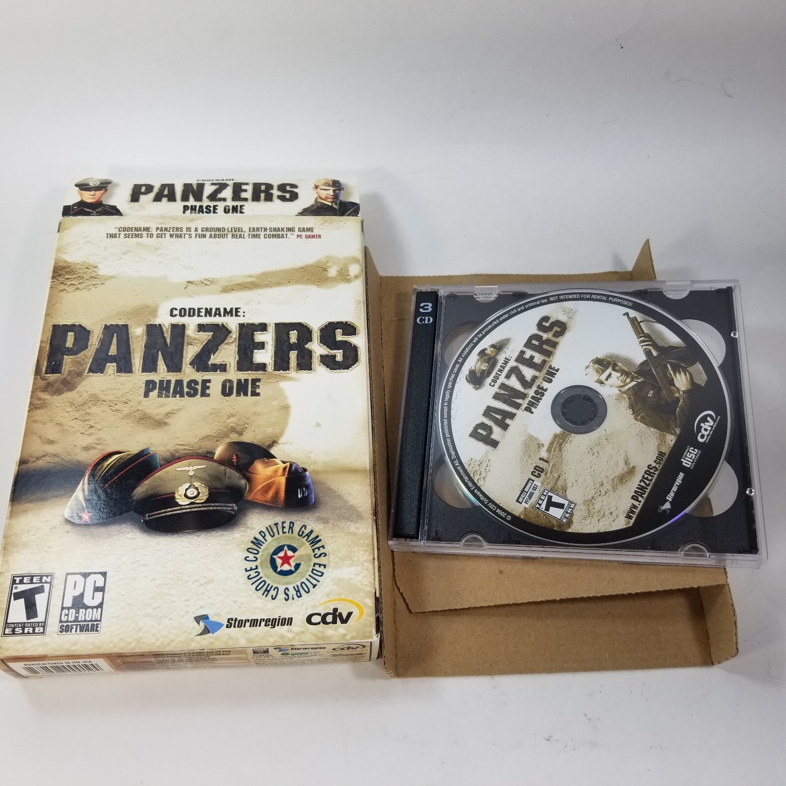 Codename Panzers Phase One PC Big Box Video Game WWII RTS