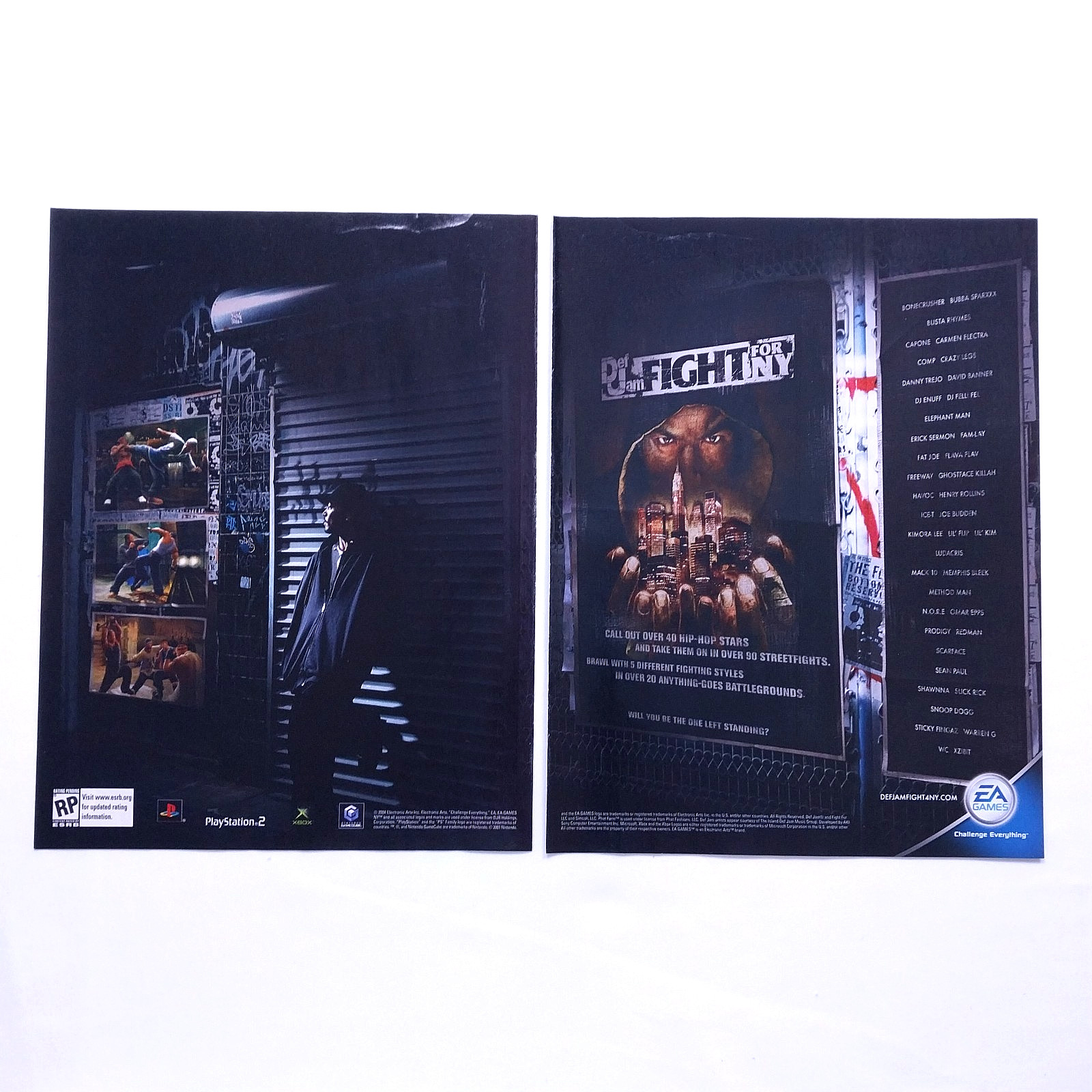 2004 Def Jam Fight for NY Game Promo Vintage Print Ad Original Advert Wall Art