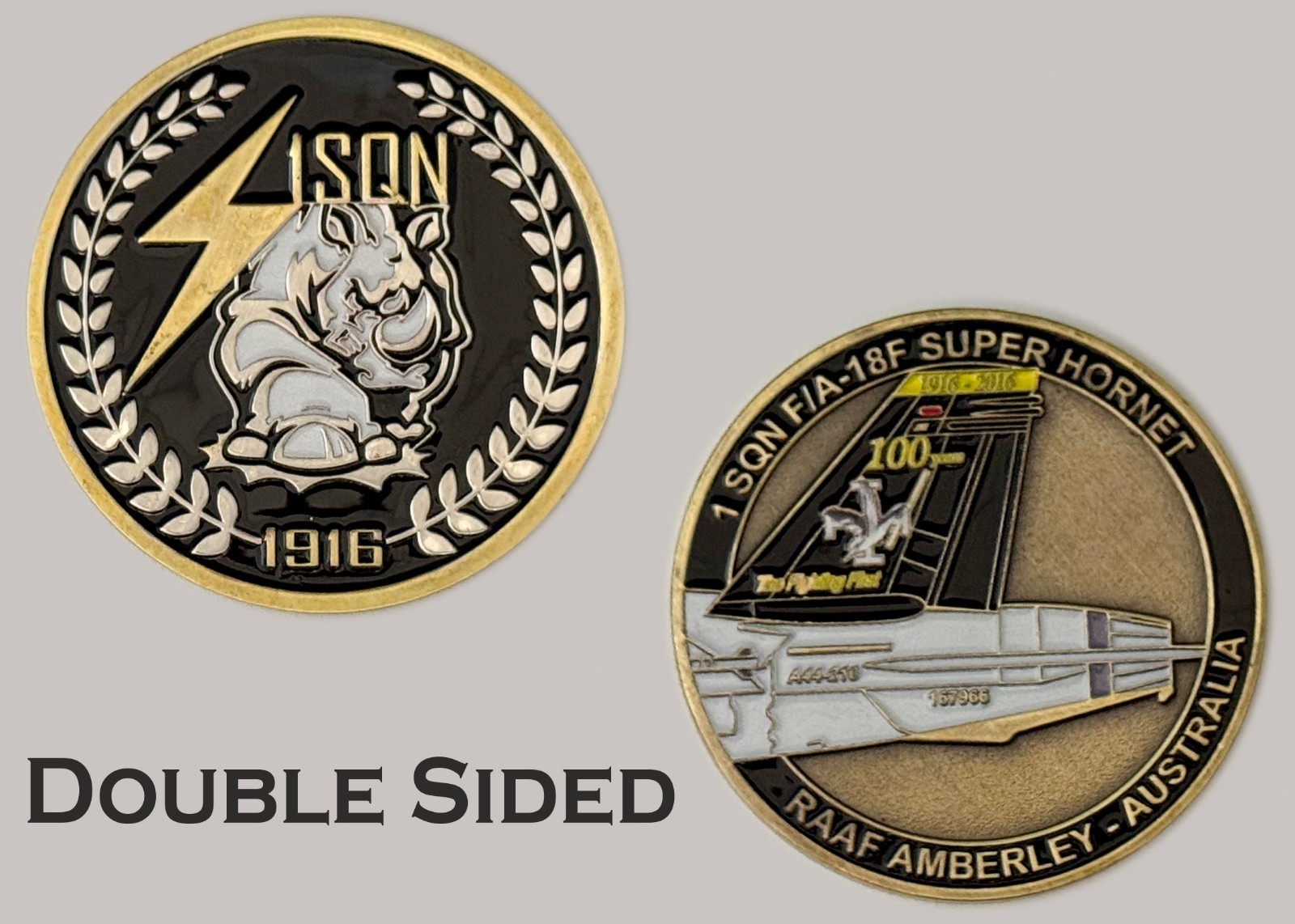 RAAF 1 SQN F/A-18F Super Hornet Challenge Coin  J#12