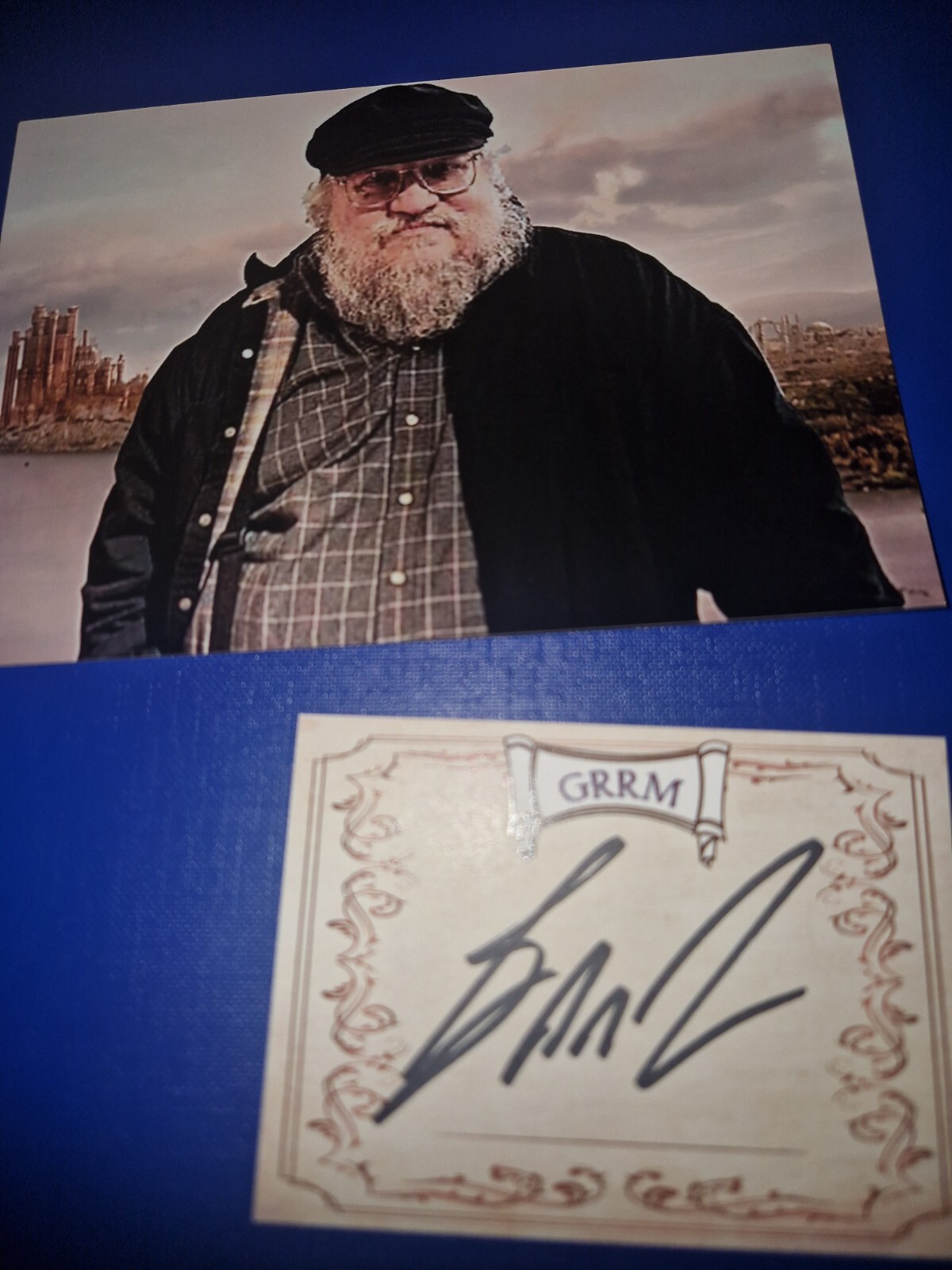 George R.R. Martin _ orig sig photo - autograph - Games of Thrones