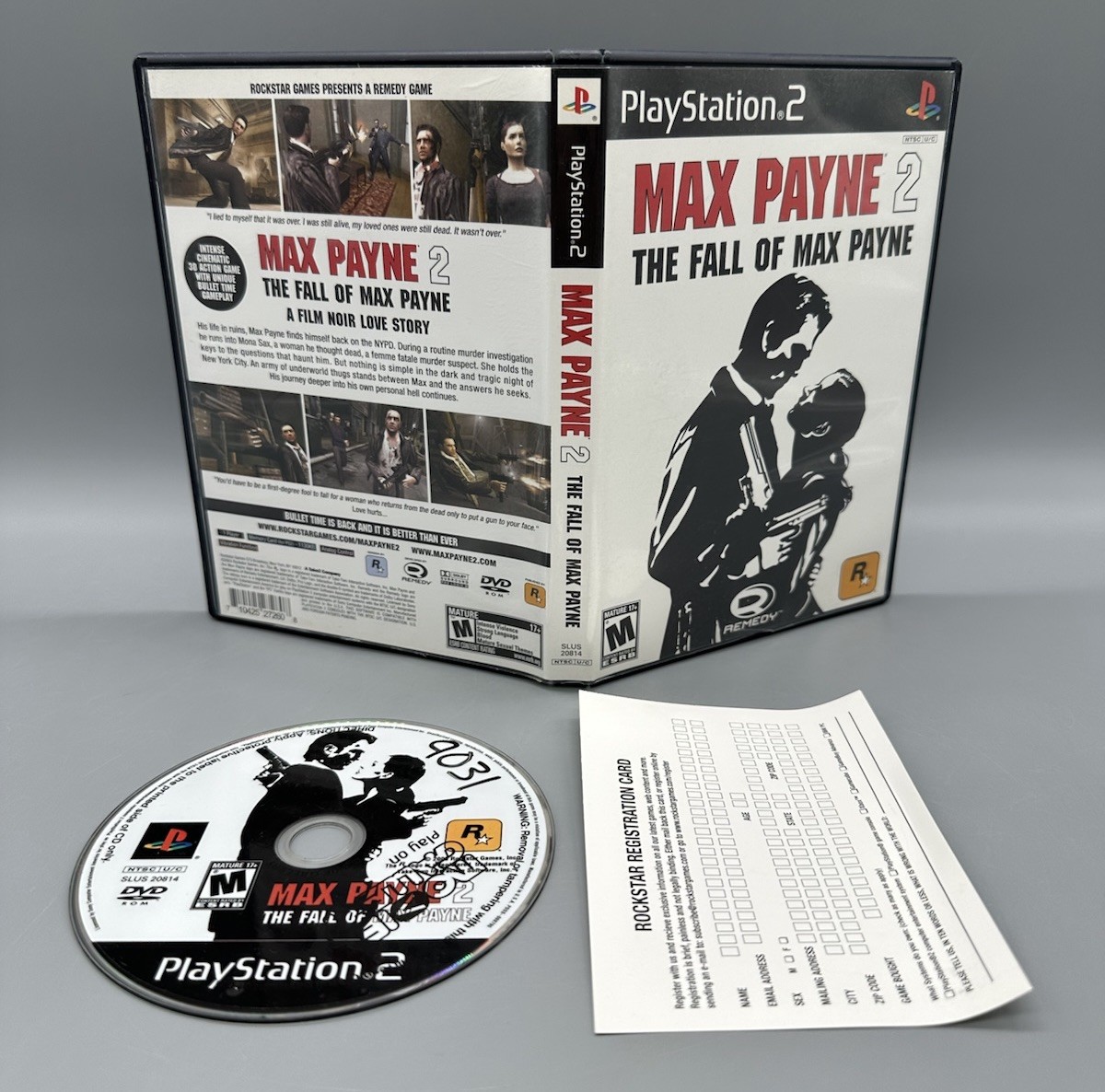 Max Payne 2: The Fall of Max Payne (Sony PlayStation 2) - No Manual Tested Works