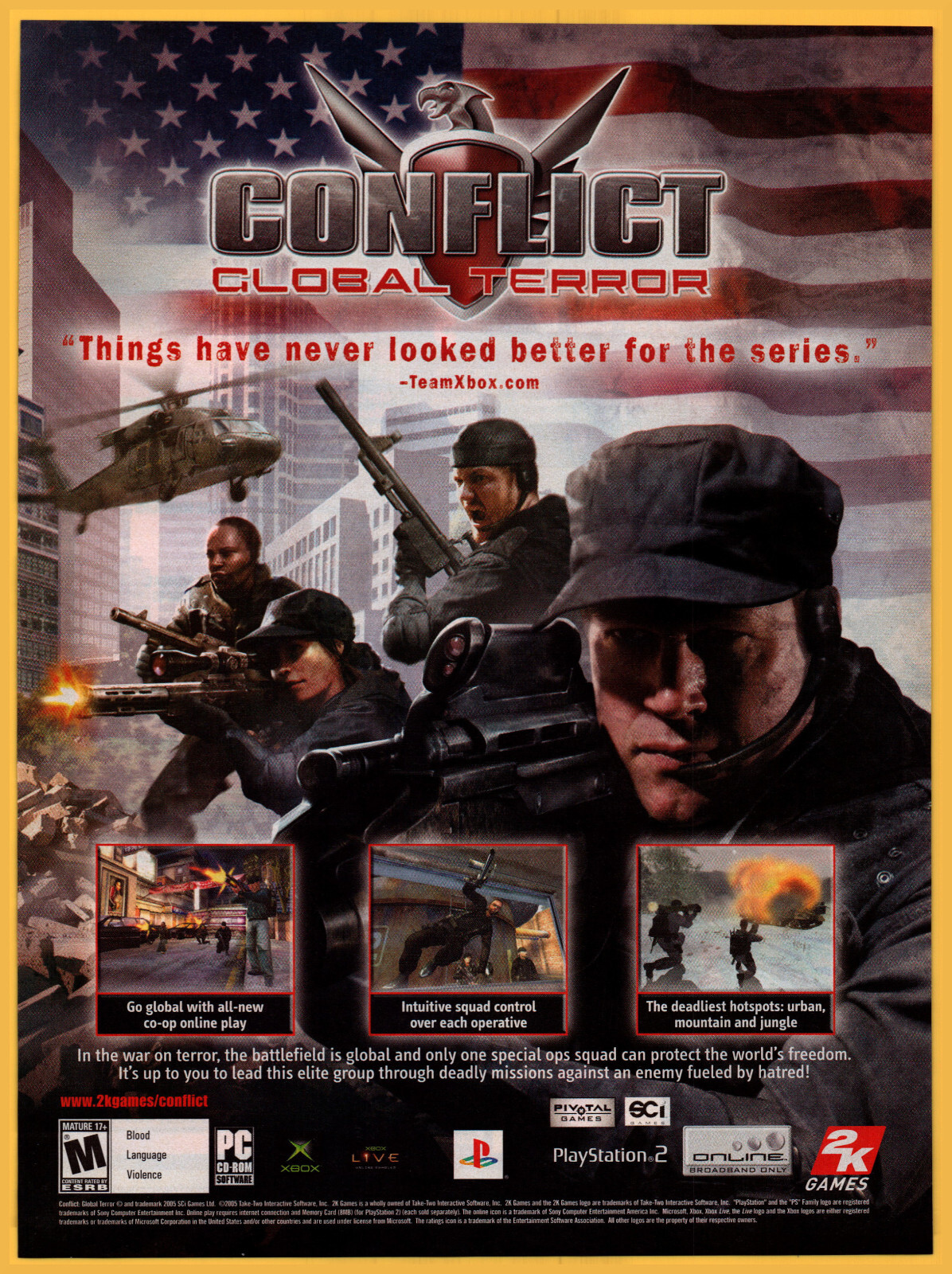 Conflict Global Terror - Video Game Print Ad / Poster Promo Art 2006