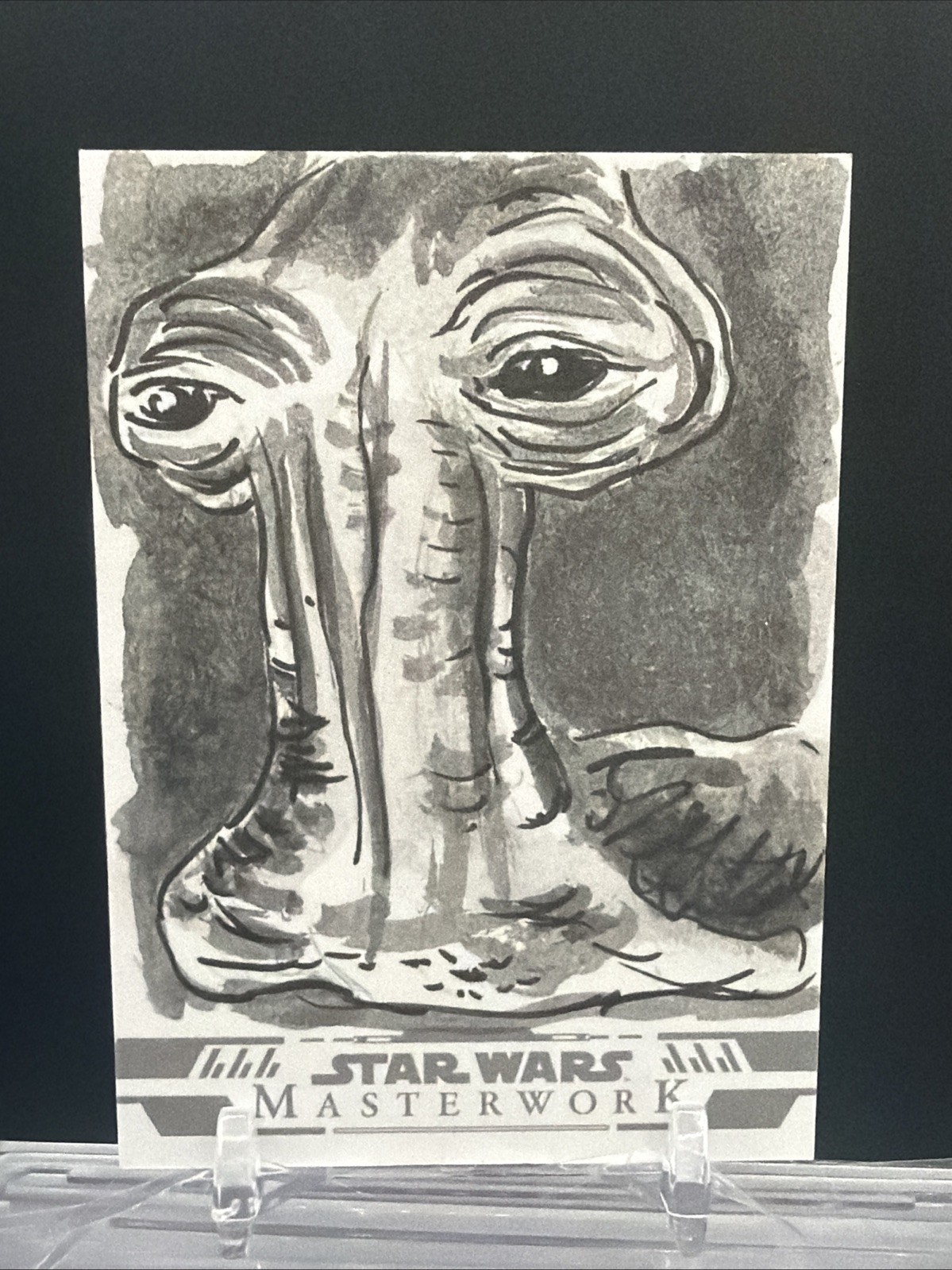 2025 Topps Star Wars Masterwork Ithorian 1/1 Sketch Card By Neil Camera