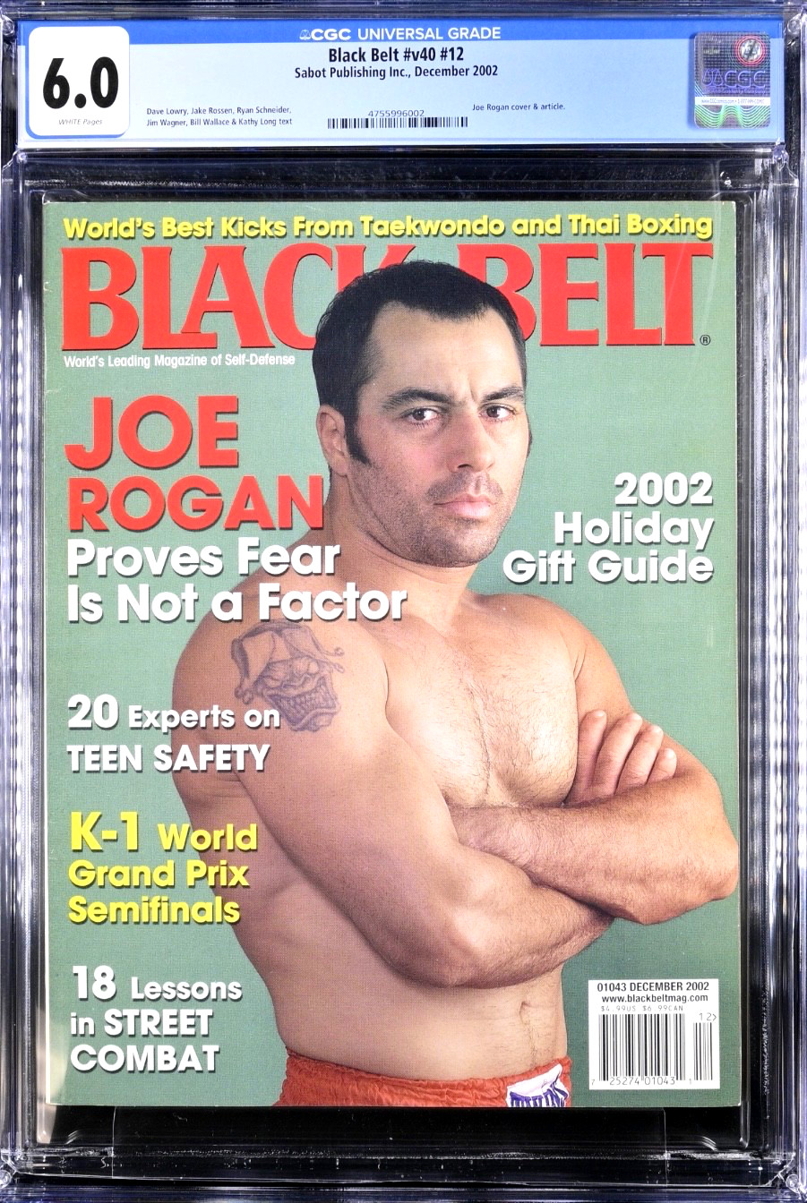 2002 Black Belt Magazine JOE ROGAN Rookie 1st Cover Newsstand CGC 6 