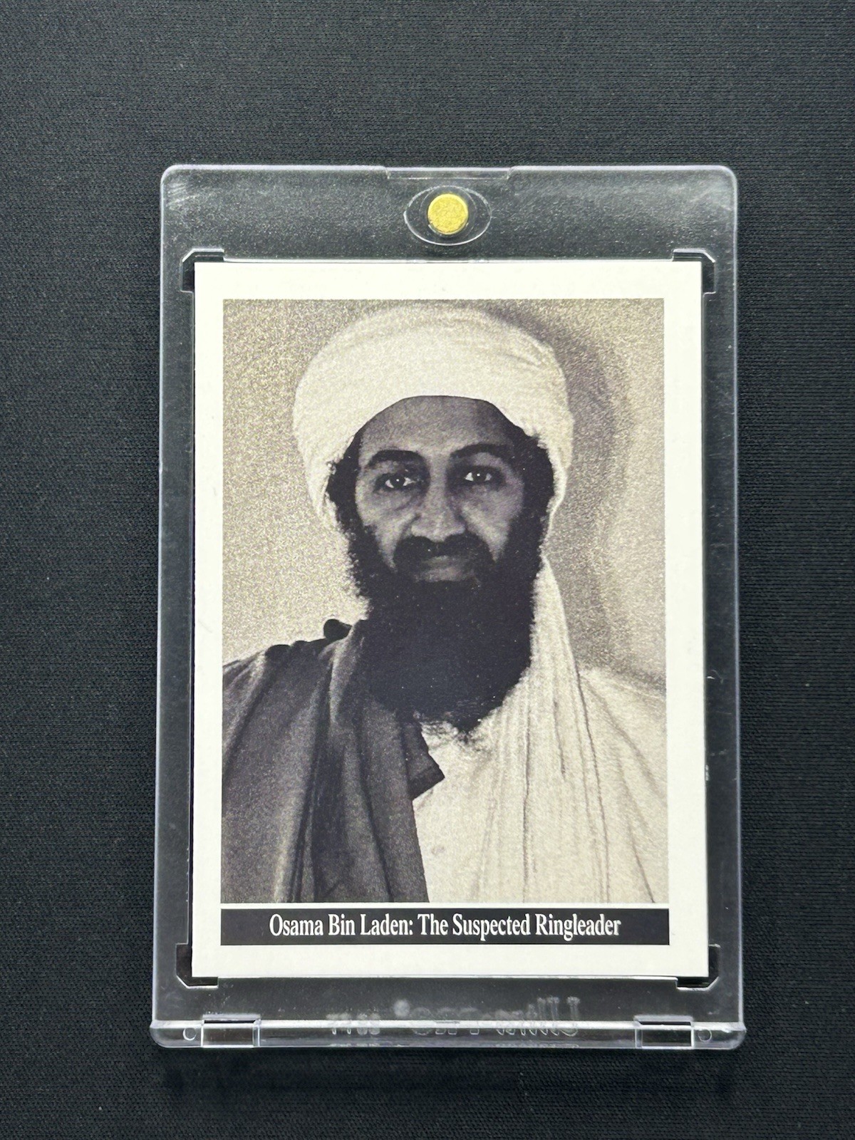 2001 Topps Enduring Freedom Osama Bin Laden the Suspected Ringleader Rookie Card