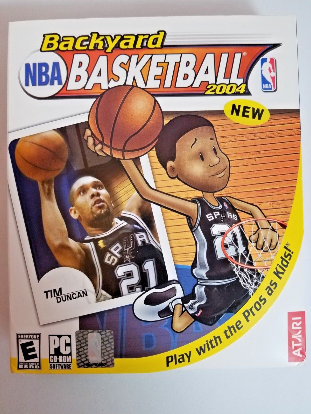 Big Box Backyard NBA Basketball 2004 PC Game Tim Duncan NEW factory sealed