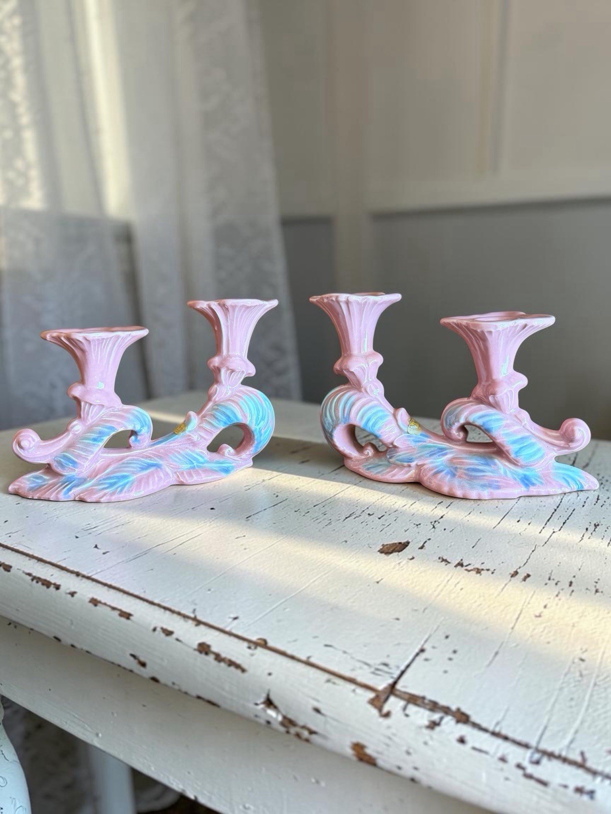 Vintage ROYAL HAEGER Set of 2 Candle Stick Holders Beautiful MCM 1940’s 1950’s 