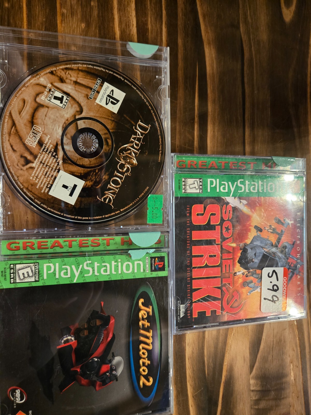 3 game PS bundle- Soviet Strike, Jet Motor, DarkStone(FF)