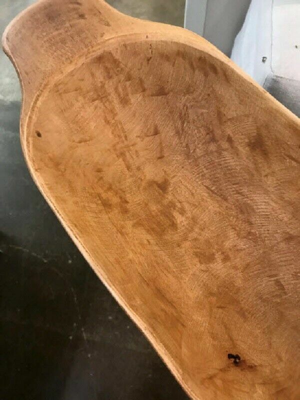 Pottery Barn Dough Bowl Mid Century Wood Trencher Heartland Accent Bowl New🦩