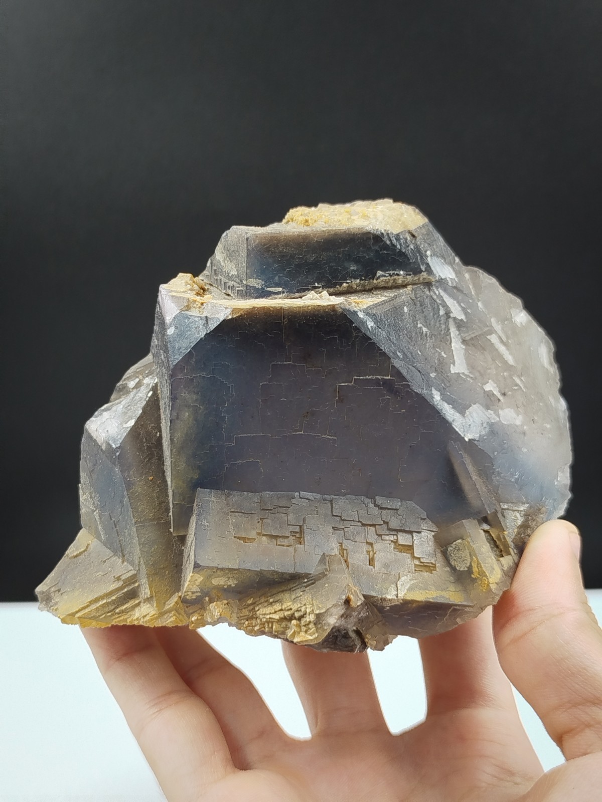 1.4kg Natural Blue Fluorite Crystal Specimen Mineral From Balochistan