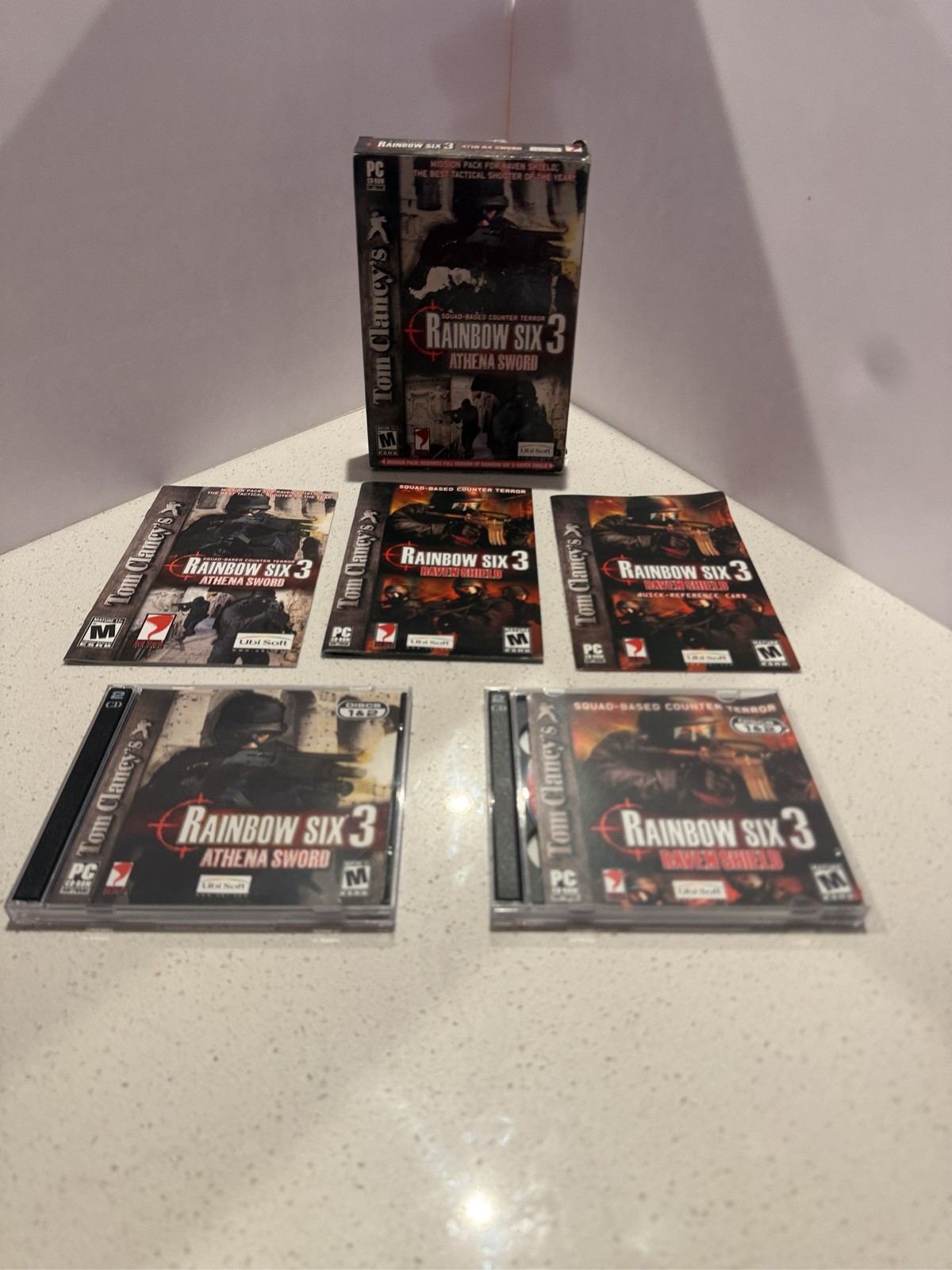 Tom Clancy's Rainbow Six 3: Raven Shield & Athena Sword PC CD-ROM Lot