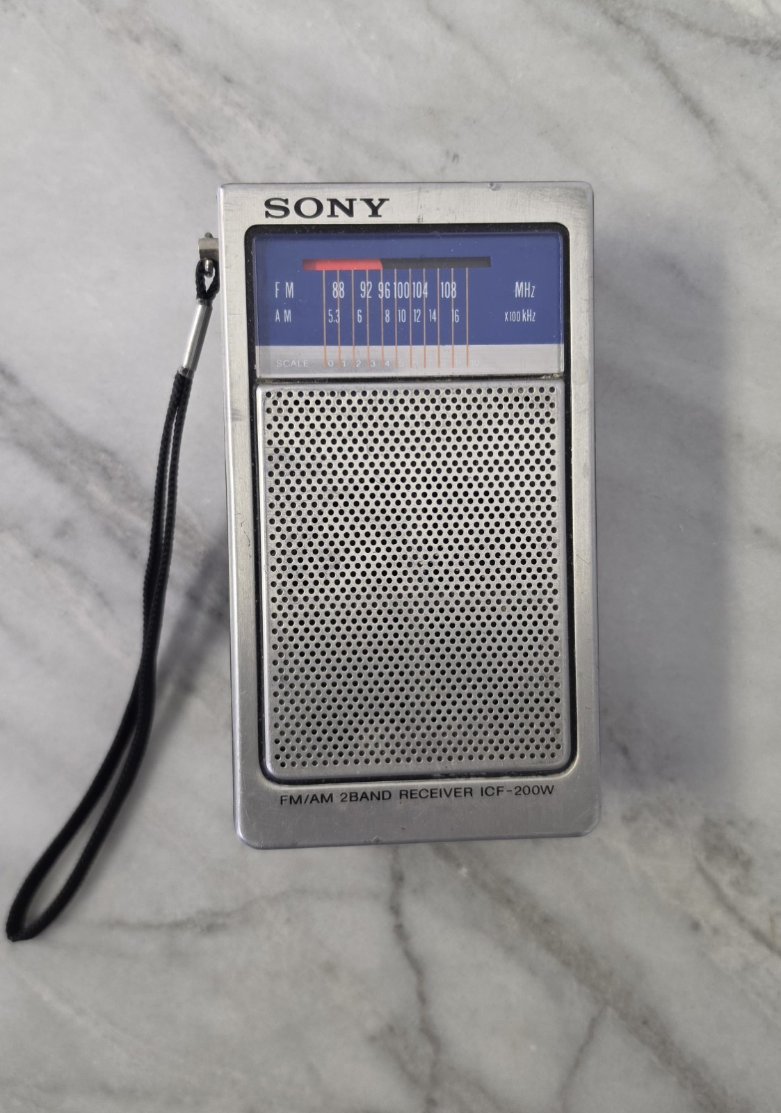 Vtg Ford Dealer 1980s Sony Pocket Radio ICF 200W Sports