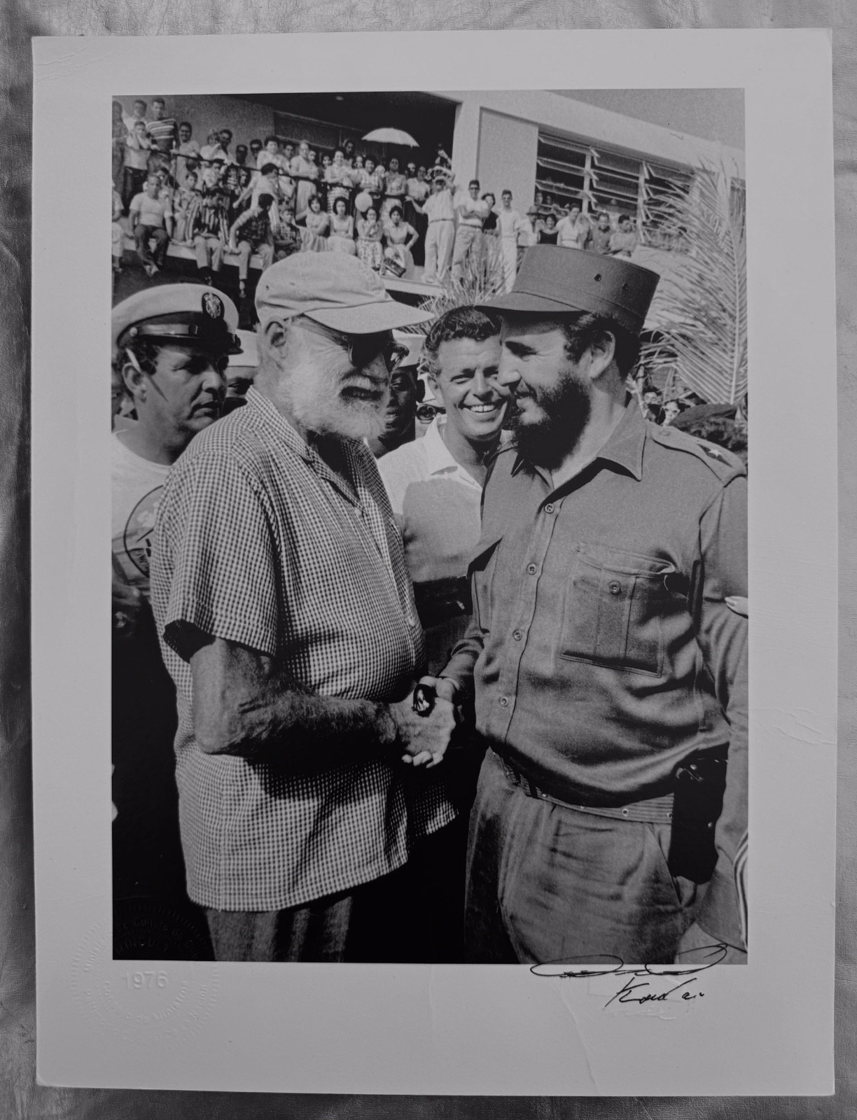 Hemingway & Fidel Castro by Alberto Korda – Signed 1976 Print – Historic Cuba