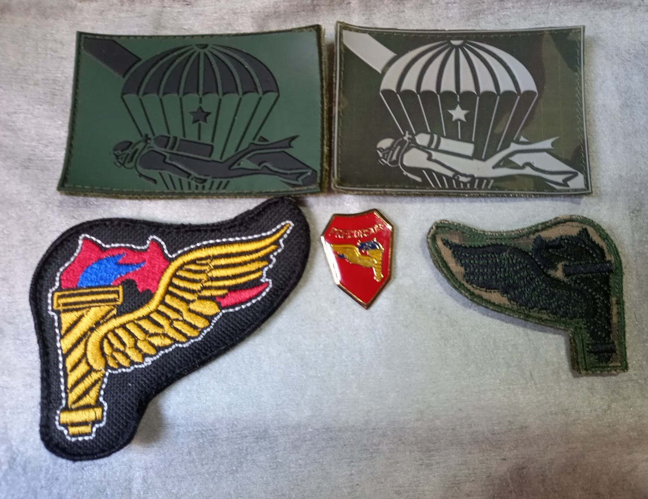 Brazil Army  Pathfinder Paratrooper Team,  Scuba Patches (Special Course) 5 Pcs.