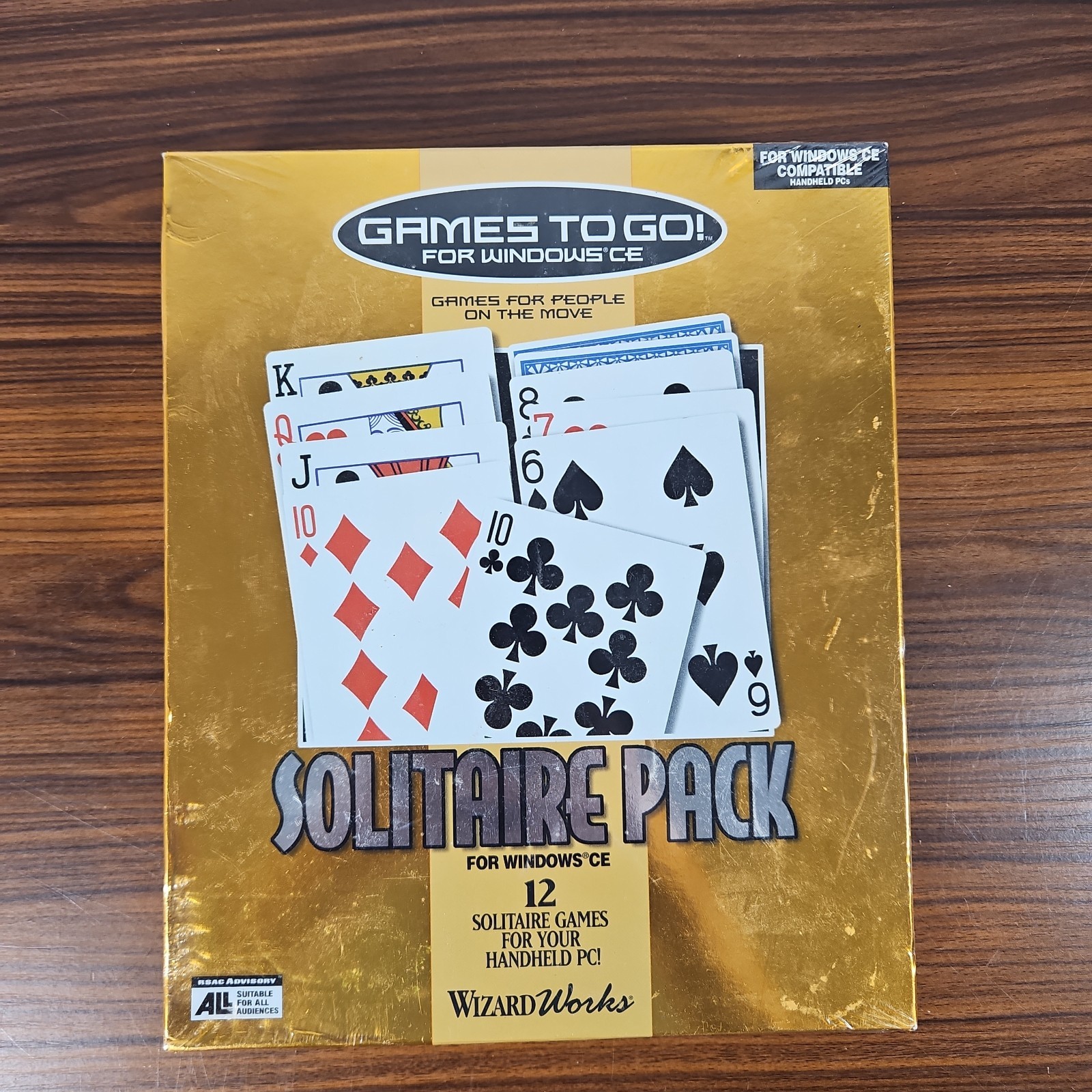 Vintage PC Solitaire Pack Games To Go For Windows CE Sealed 