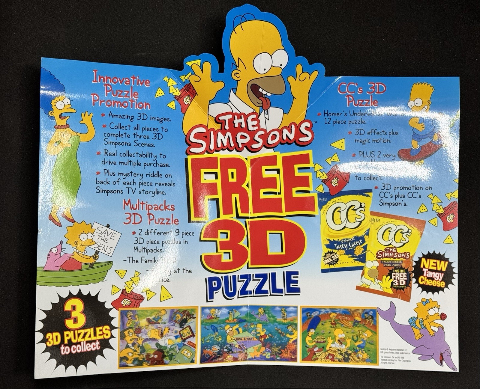 CC’s The Simpsons 3D Paper Puzzle Multi-colour Under 15 Pieces Age 8+