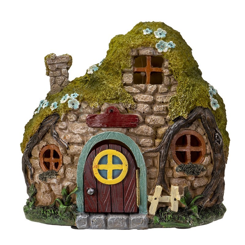 PT Fairy Garden Fairy Cottage House with LED Light