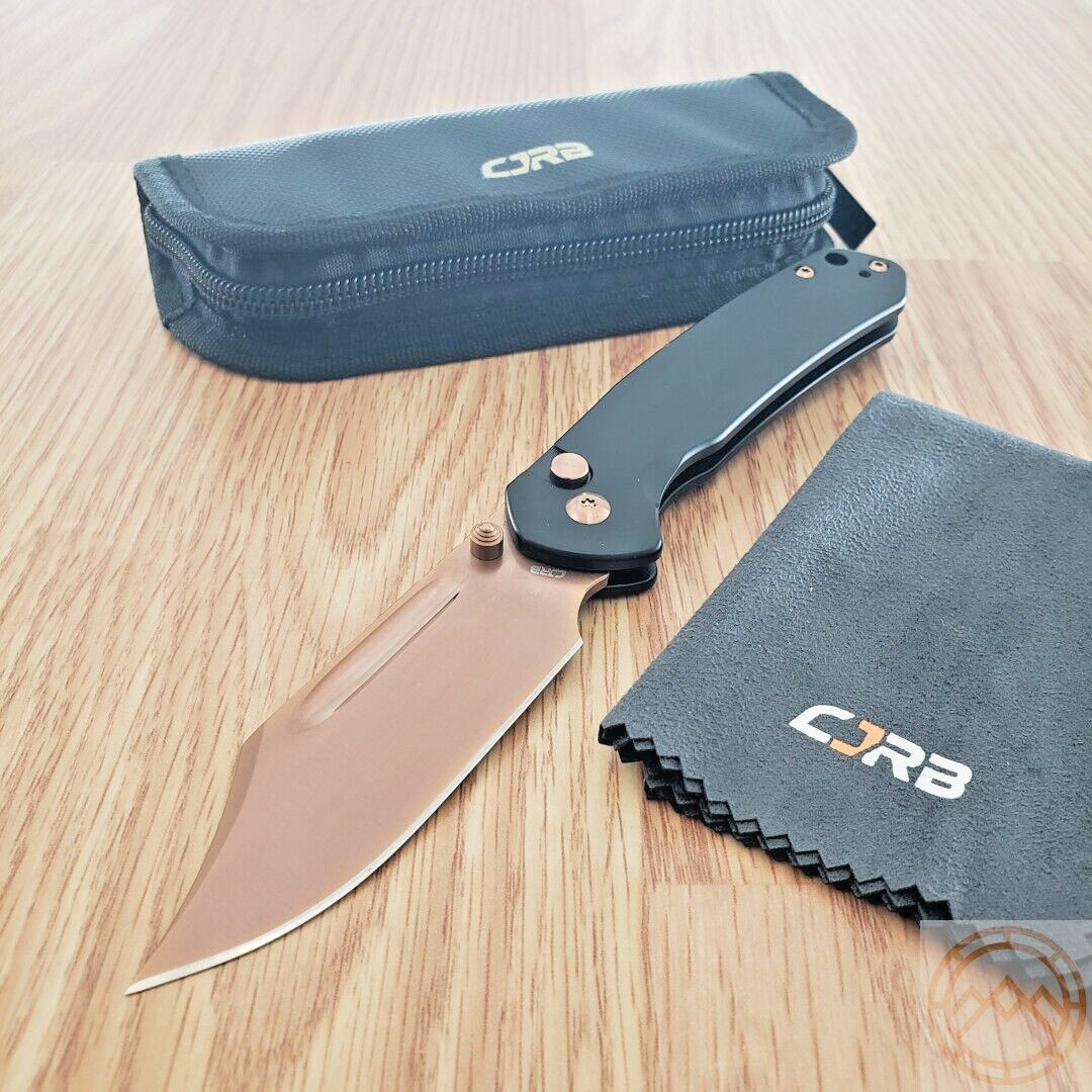 CJRB Bowie Pyrite Folding Knife 3.13