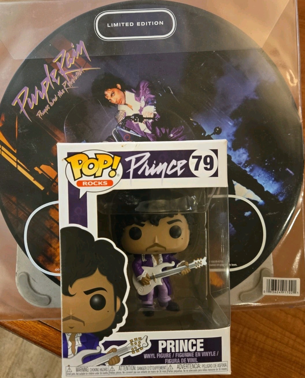 Funko POP R #79 Prince Purple Rain DIAMOND COLLECTION Purple Rain Picture Disc