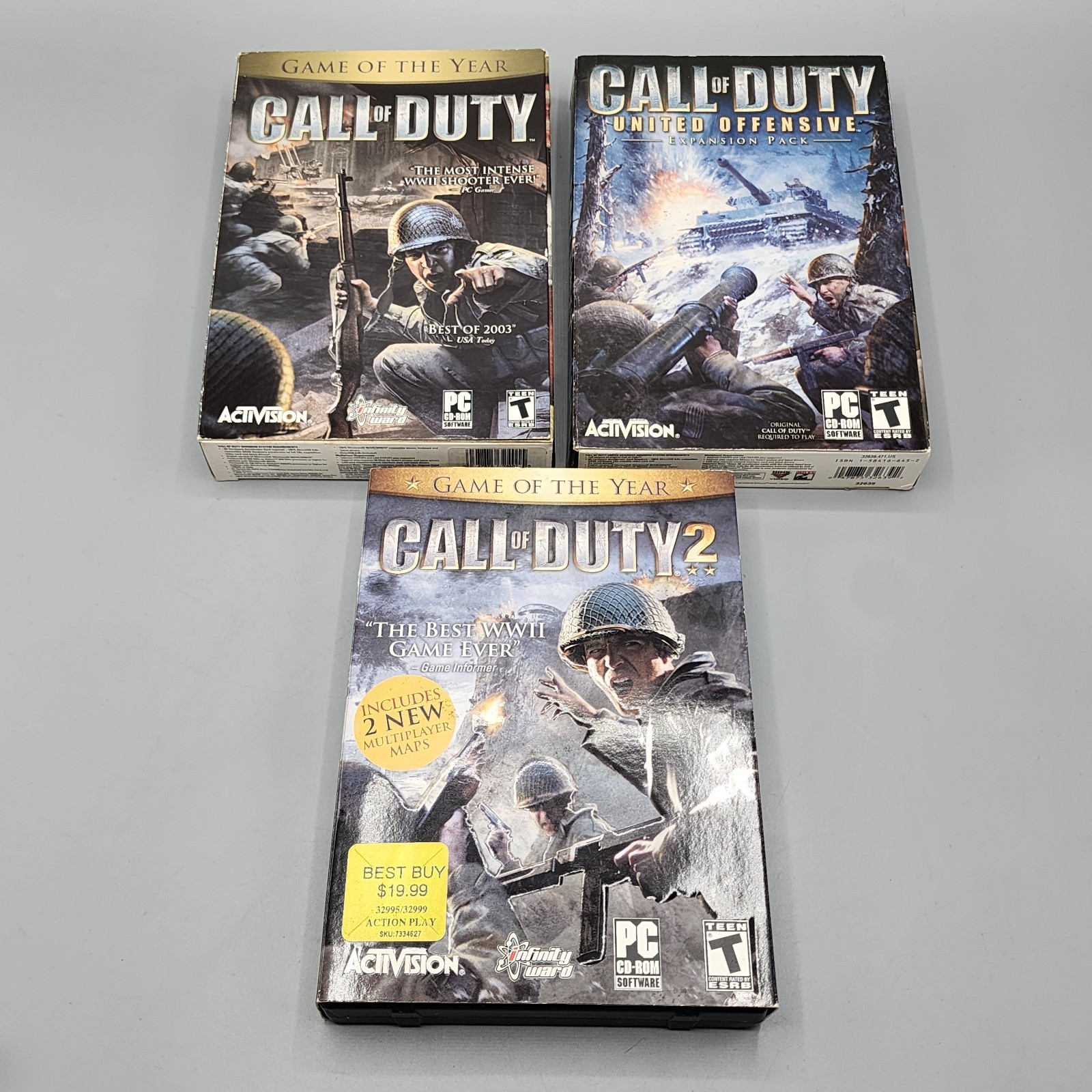 PC Game Lot: Call of Duty GOTY + United Offensive Expansion + COD 2 GOTY - CIB