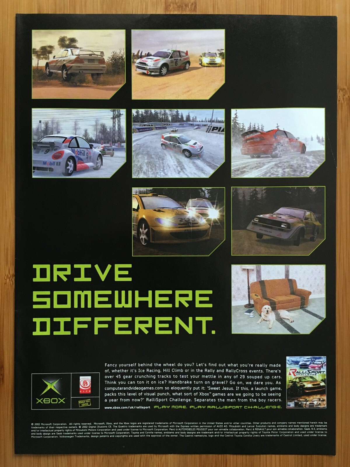 RalliSport Challenge Xbox 2002 Print Ad/Poster Official Racing Game Promo Art UK