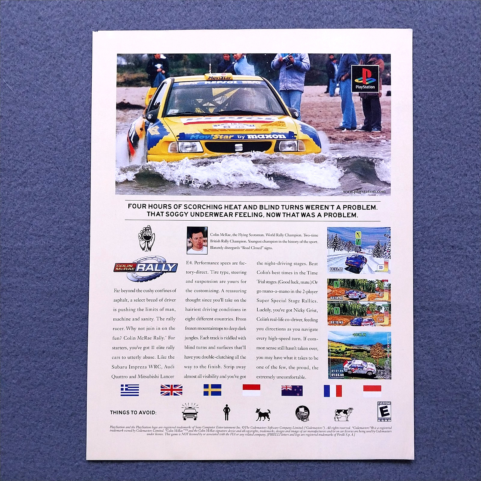 2000 Colin McRae Rally Racing Game Promo Vintage Print Ad Magazine Wall Art