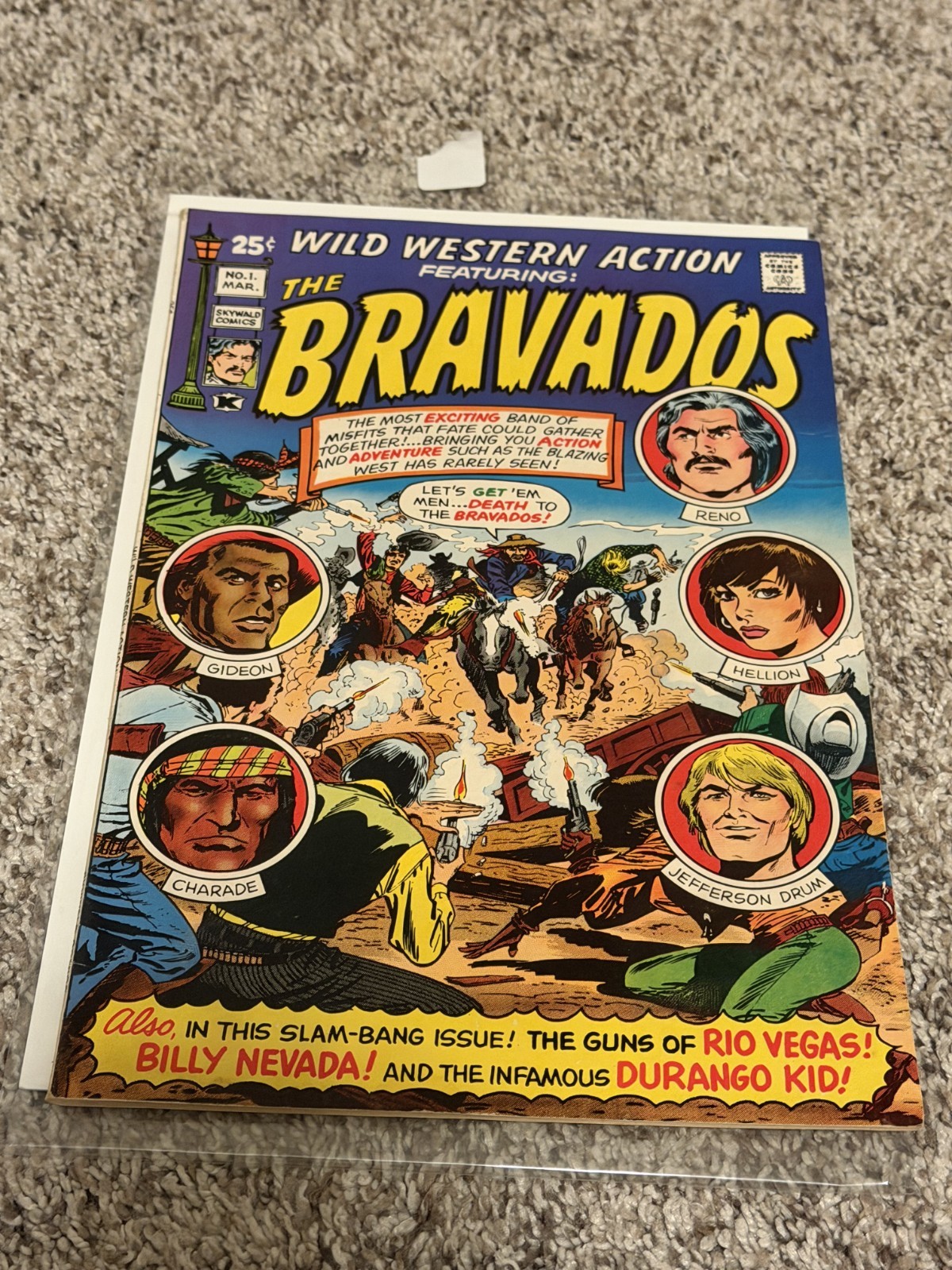 The Bravados #1 F+ Man Fighting at bad guys
