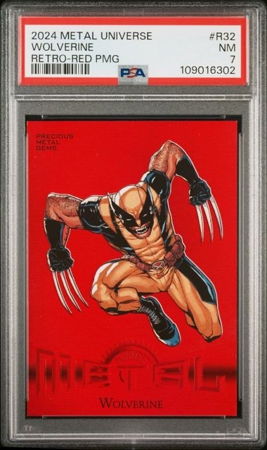 2024 Marvel Metal Universe Wolverine Retro Red PMG /100 Precious Metal Gems 🔥