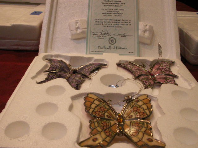Bradford Exchange - 9th Issue - Silken Wings Porcelain Ornament Collection