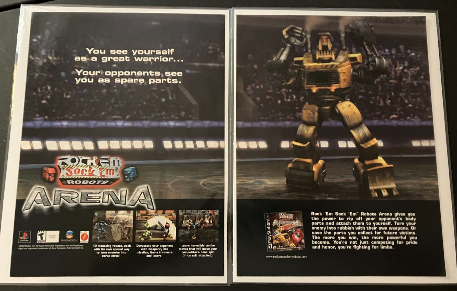 Rock 'Em Sock 'Em Robots: Arena - Vintage Mattel Gaming Print Ad / Wall Art