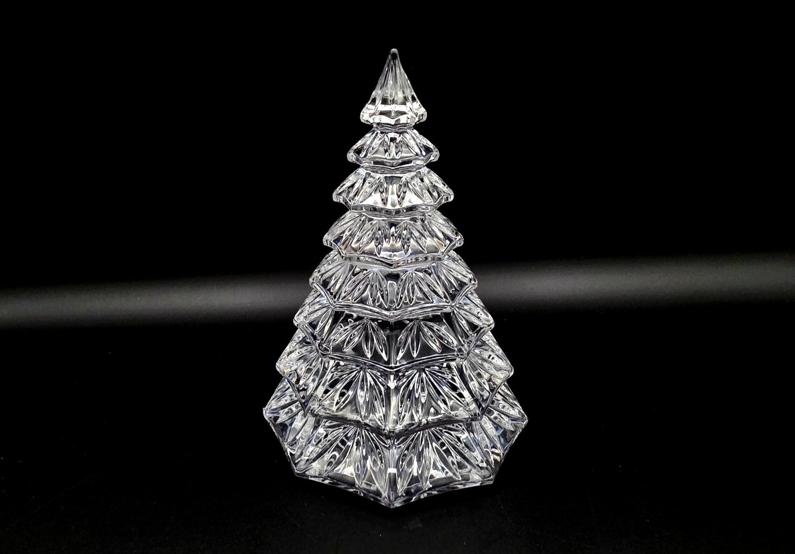 VINTAGE WATERFORD CUT CRYSTAL 6.5” CLEAR CHRISTMAS TREE/EVERGREEN GERMANY EXCOND