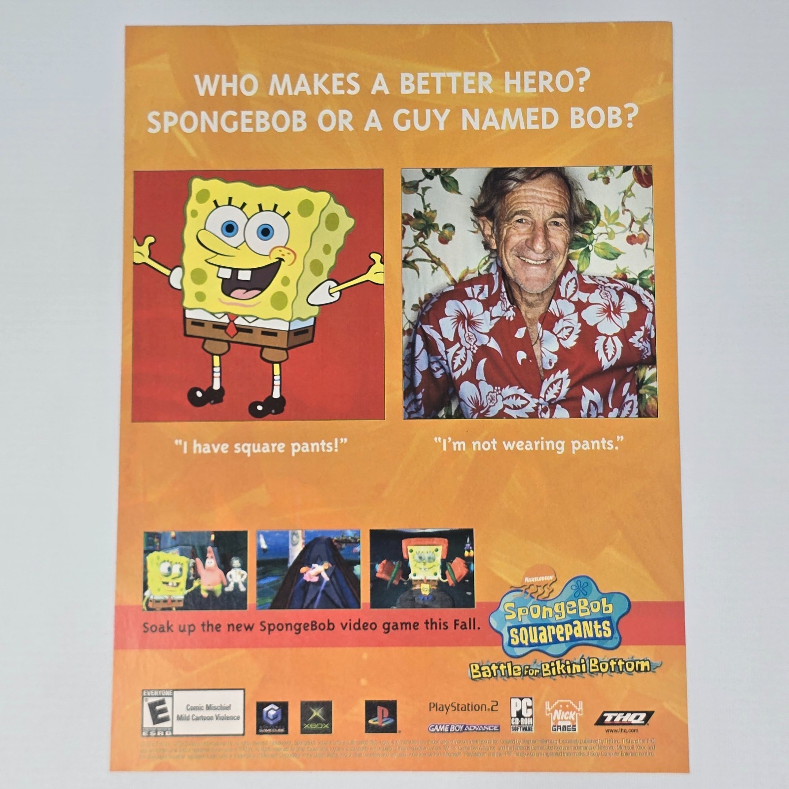 SpongeBob SquarePants Bikini Bottom Xbox PS2 GameCube Print Ad/Poster Promo Art