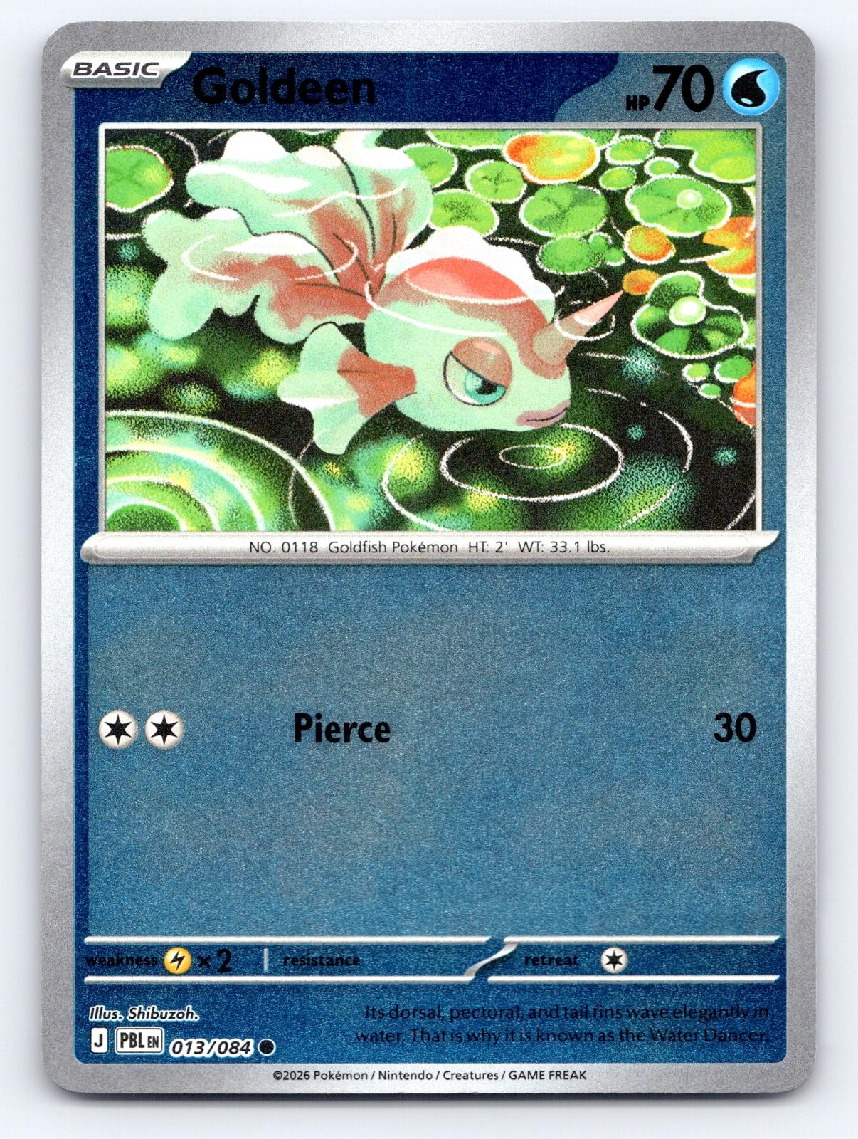 Goldeen 013/084 Common Pitch Black Pokemon Reverse Holo Lightly Played