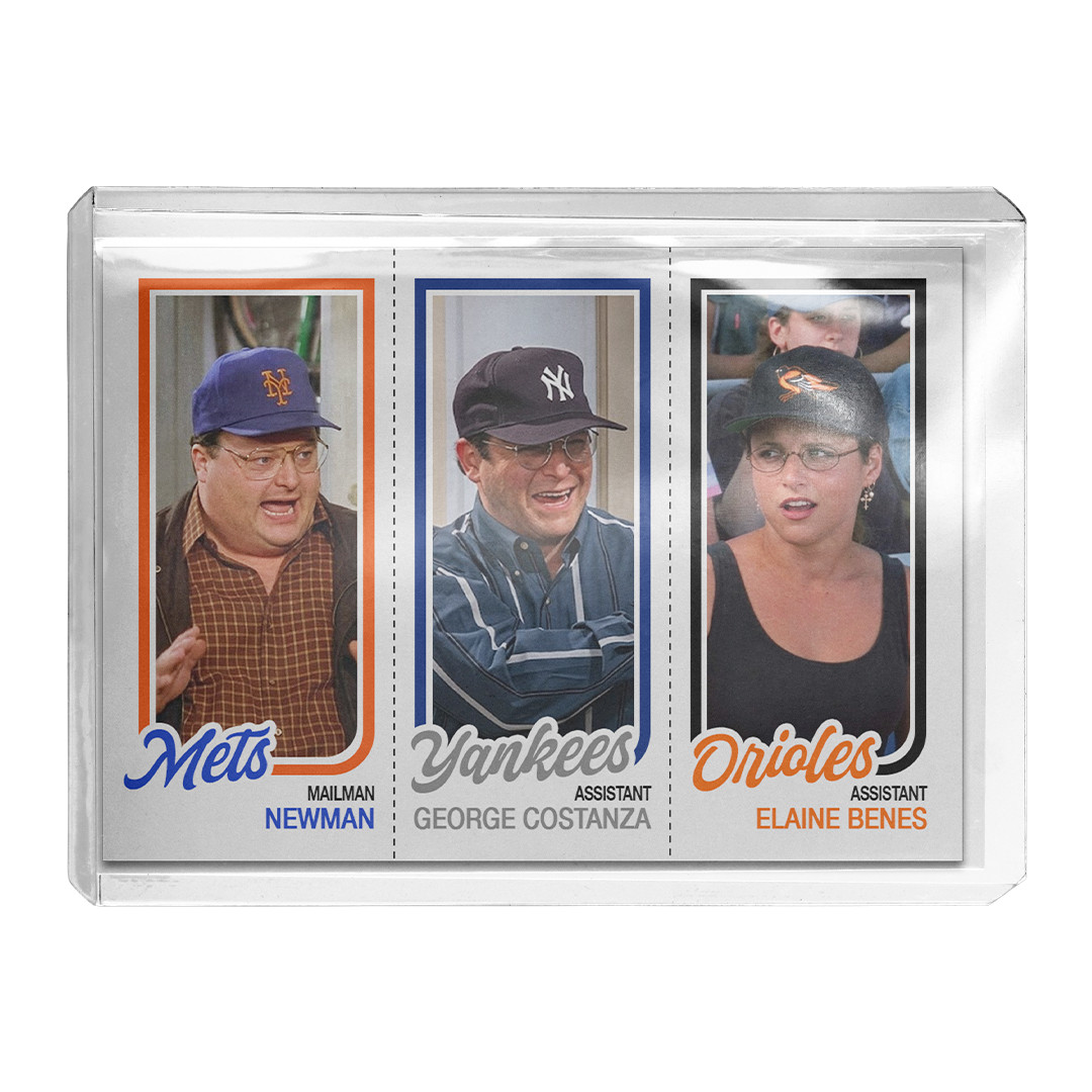 Custom Seinfeld Costanza Elaine Newman Novelty 1980 Retro Baseball Card