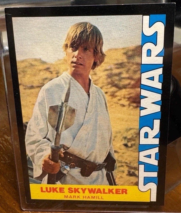 Luke Skywalker Rookie 1977 Wonderbread Star Wars Series 1  VG+Mint