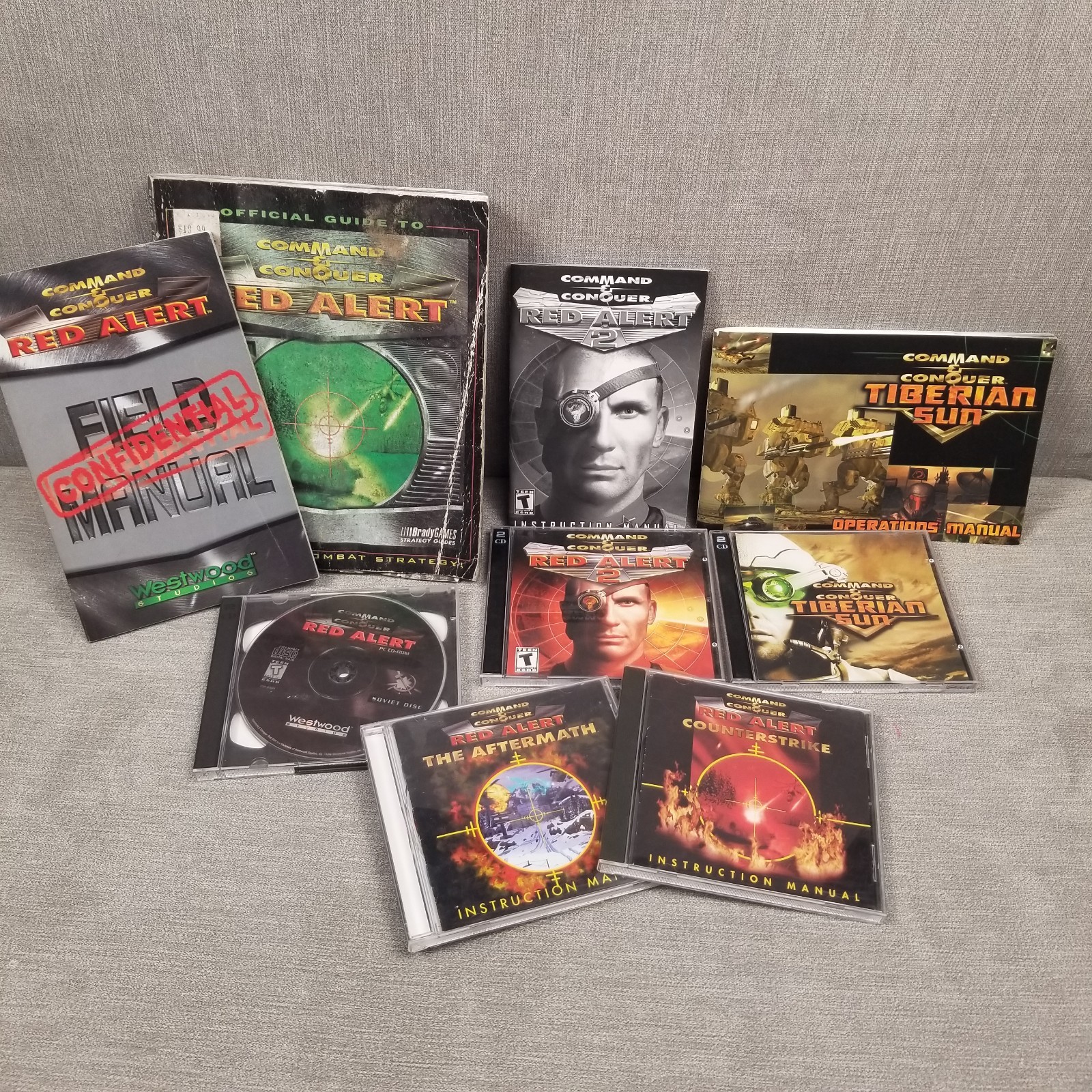 Command & Conquer Red Alert, Red Alert 2, Aftermath, Counterstrike, Tiberian Sun