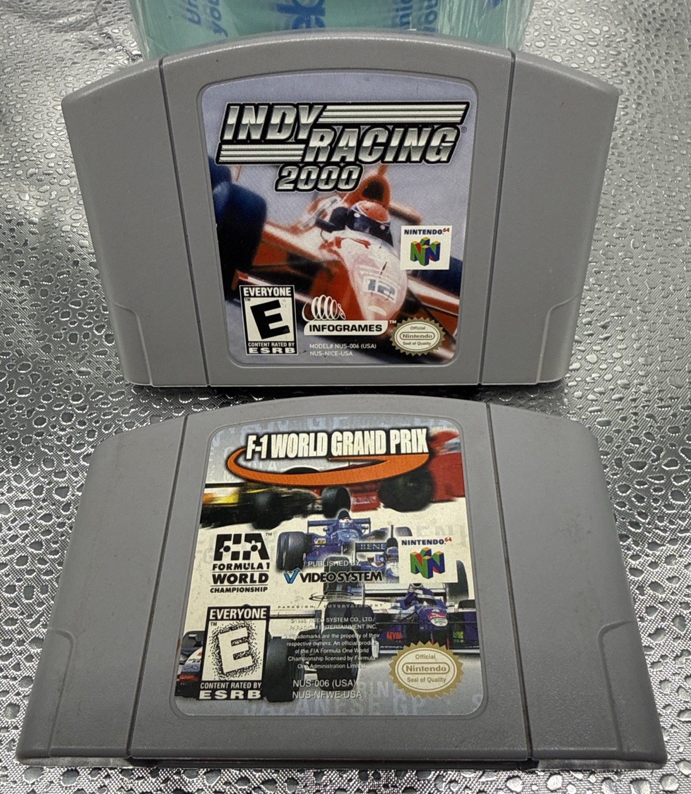 Indy Racing 2000 + F-1 World Grand Prix for Nintendo 64 N64 - Tested Authentic