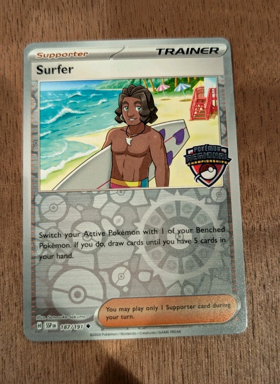 Pokemon TCG: Surfer 187/191 - Regional Championship Promo x1 SSP